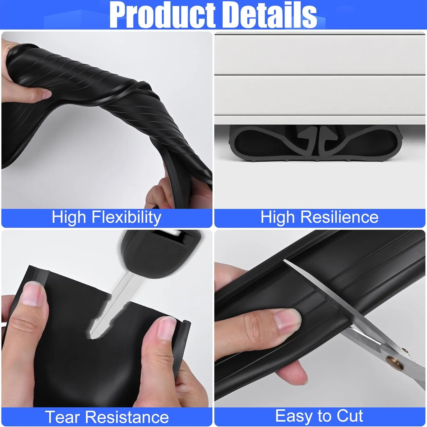 ToLanbbt 10.5FT Garage Door Bottom Seal Strip for Clopay, EPDM Garage Door Rubber Weather Stripping Replacement for Single Slot, Blocks Cold/Hot Winds, Black