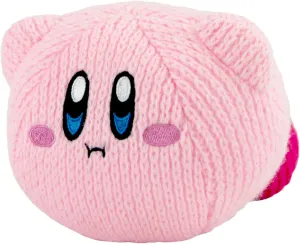 TOMY Nuiguru Knit Kirby Plush - Waving Kirby Plushie - Crochet Plushies - Collectible Crochet Stuffed Animals - Soft Cozy Plush Toys and Kirby Room Decor - 6 Inch