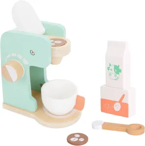 TOOKYLAND Wooden Coffee Maker Set Kids Toy Coffee Maker and Cups, Coffee Machine Toy for Kids Age 3  Wooden Play Kitchen Set with Accessories