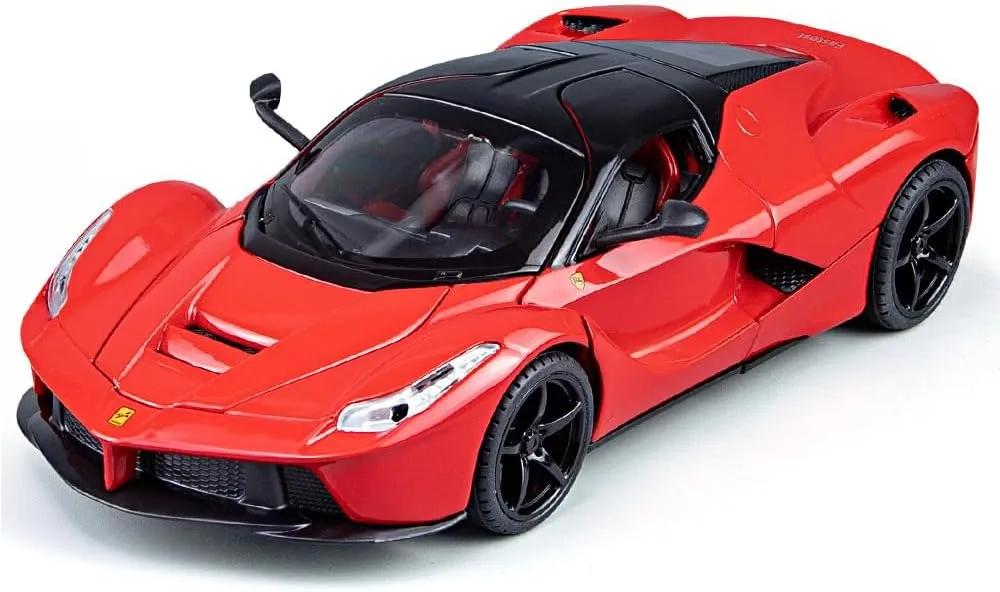 Toy Cars Model Ferrari Race 1/24 Red LaFerrari Die-cast Vehicles with Sound and Light