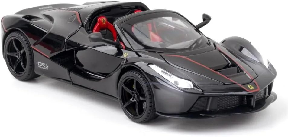 Toy Cars Model Ferrari Roadster 1/24 Black LaFerrari Die-cast Vehicles with Sound and Light