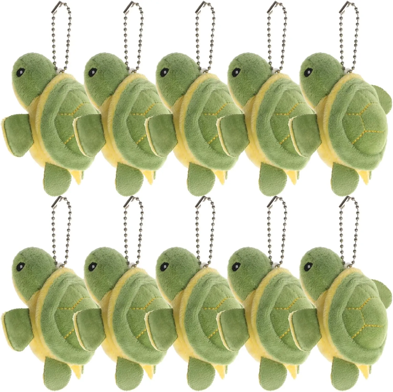 Toyvian 10Pcs Mini Tortoise Plush Toy Stuffed Animal Keychain Cute Plush Sea Turtle Keychain Pendant Cartoon Plush Doll for Birthday Bag Accessories Bears