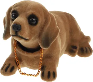 Toyvian Head Puppy Decor for Home Miniature Toys Gifts for Office Desk Shaking Head Dog Decor Desk Containers Dashboard Head Home Accessories Terrarium Ornaments for Cars Monitor Household