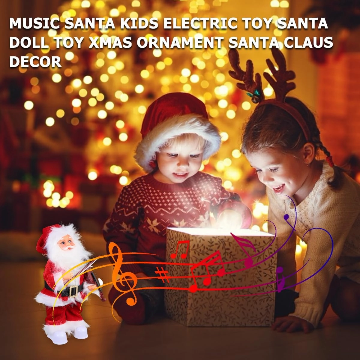 Toyvian 30cm Electric Santa Dolls Musical Toys Santa Claus Toy Digital Christmas Santa Kids Electric Toy Santa Claus Doll Santa Claus Decor Santa Doll Toy Electric Music Santa