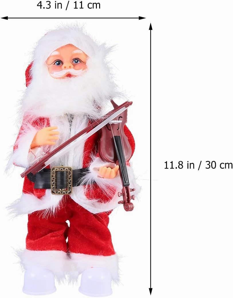 Toyvian 30cm Electric Santa Dolls Musical Toys Santa Claus Toy Digital Christmas Santa Kids Electric Toy Santa Claus Doll Santa Claus Decor Santa Doll Toy Electric Music Santa
