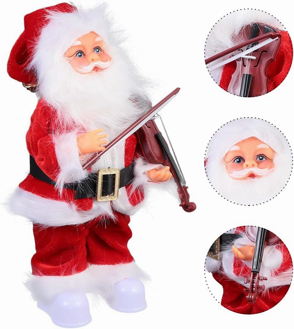 Toyvian 30cm Electric Santa Dolls Musical Toys Santa Claus Toy Digital Christmas Santa Kids Electric Toy Santa Claus Doll Santa Claus Decor Santa Doll Toy Electric Music Santa