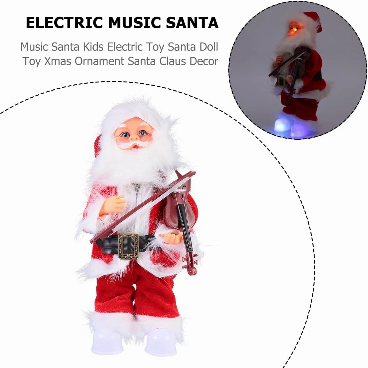 Toyvian 30cm Electric Santa Dolls Musical Toys Santa Claus Toy Digital Christmas Santa Kids Electric Toy Santa Claus Doll Santa Claus Decor Santa Doll Toy Electric Music Santa