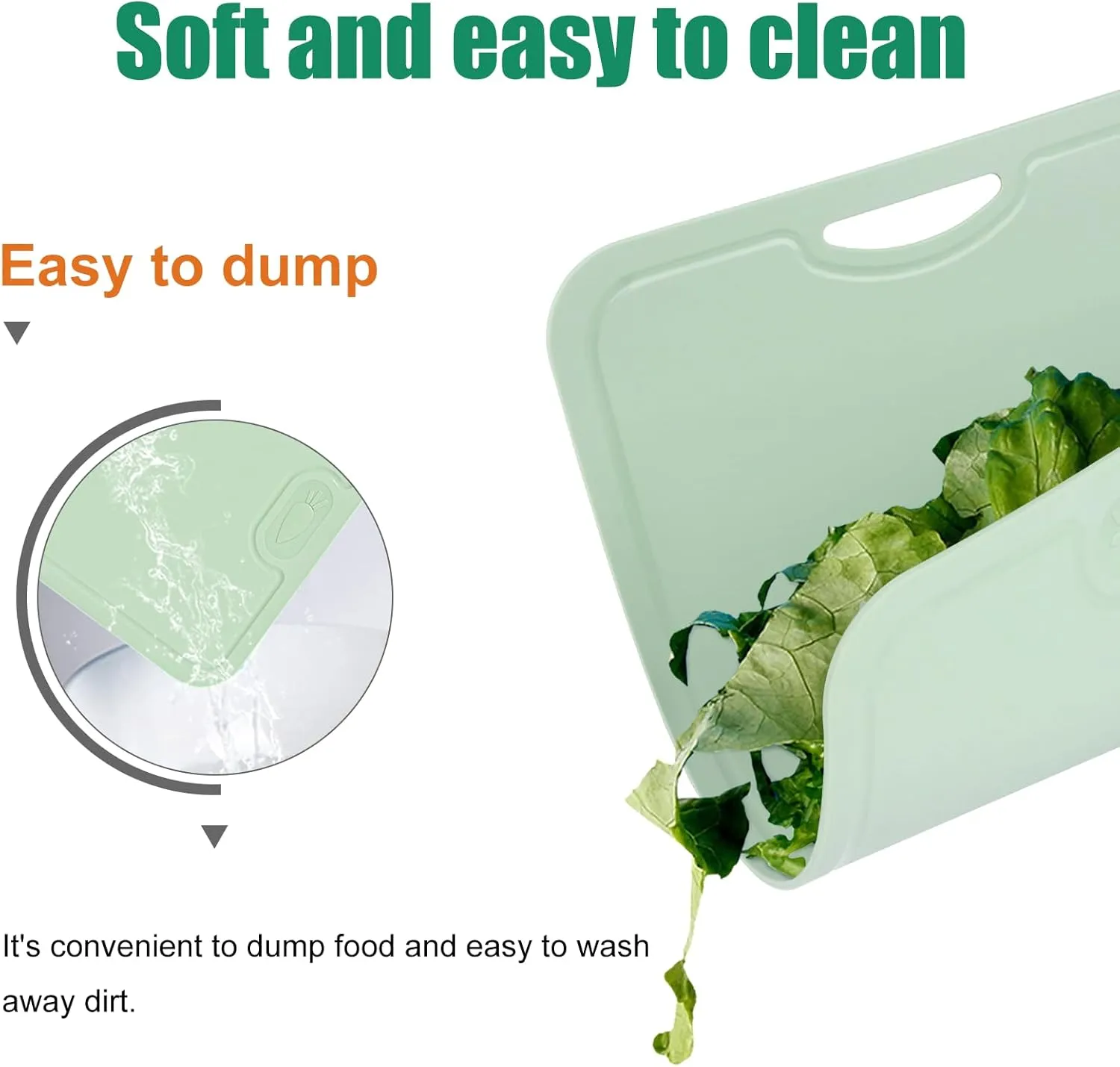 TPU Cutting Boards for Kitchen, Chopping Board Set of 3, Non Slip Cutting Boards with Juice Groove, Knife Mark Resistant Chopping Mat, BPA Free, Dishwasher Safe, Space Saving Camping Cutting Board