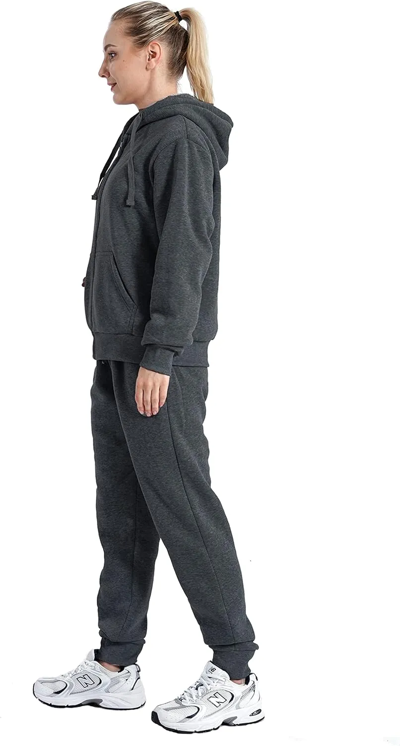 Track Suits for Women Set Sherpa lined Casual 2 Piece Outfits Sweatsuit