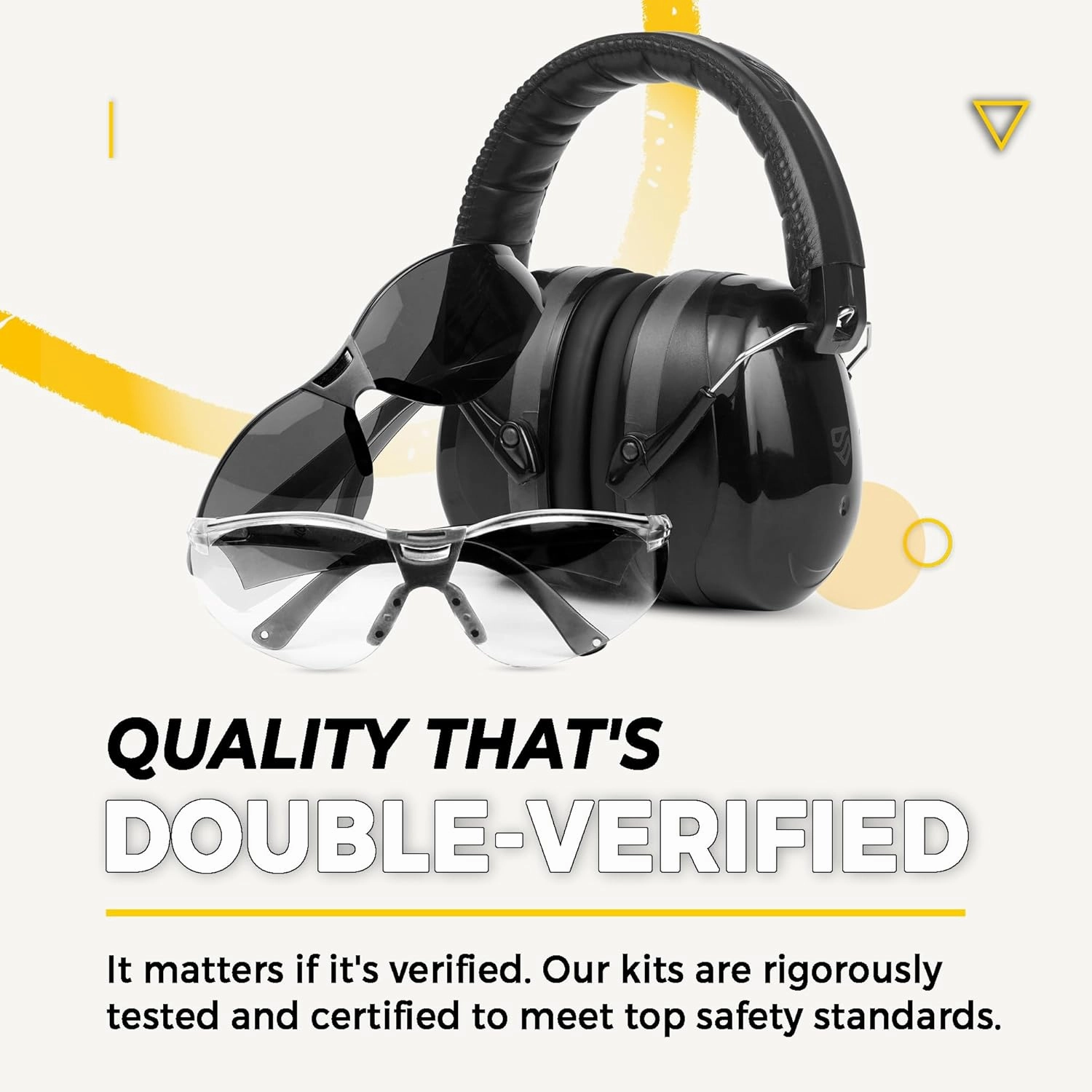 TradeSmart High-Performance Earmuffs for Shooting Range & Shooting Eye Protection Glasses   Firearm Confidence Course
