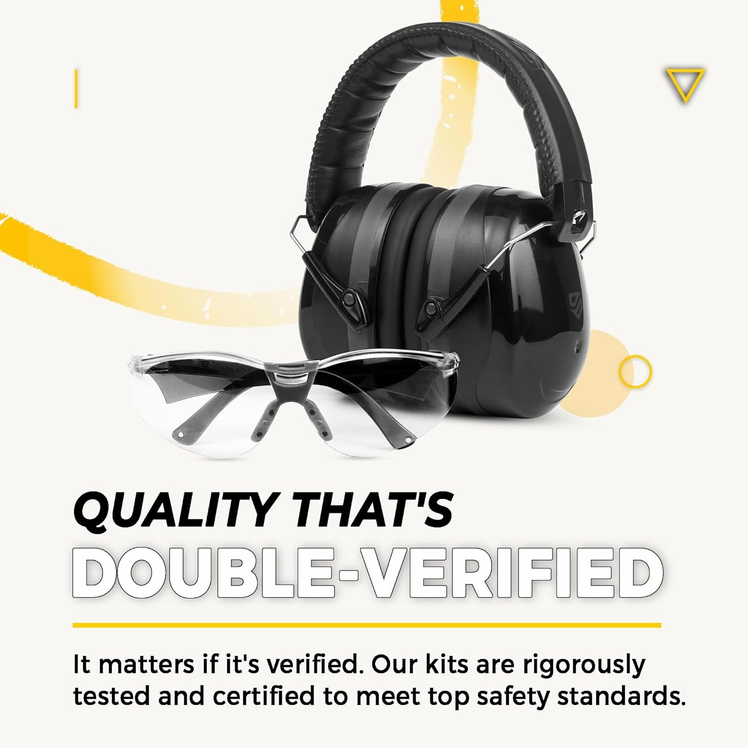 TradeSmart High-Performance Earmuffs for Shooting Range & Shooting Eye Protection Glasses   Firearm Confidence Course
