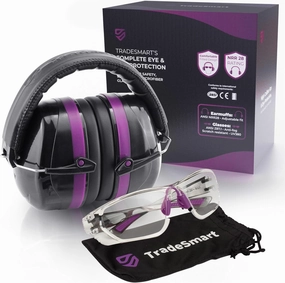 TradeSmart High-Performance Earmuffs for Shooting Range & Shooting Eye Protection Glasses   Firearm Confidence Course