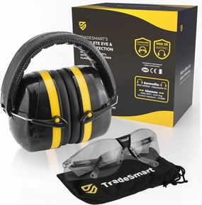 TradeSmart High-Performance Earmuffs for Shooting Range & Shooting Eye Protection Glasses   Firearm Confidence Course