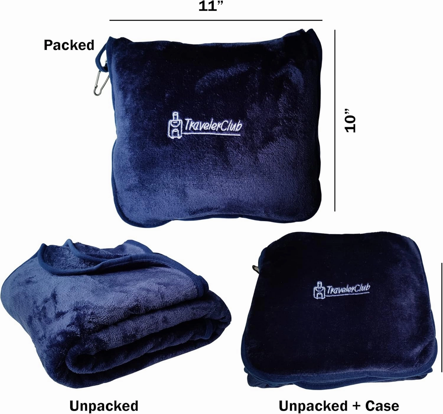Travel Blanket Airplane Compact-Airline Lightweight Blanket-Plane Packable Travel Blanket and Pillow Set-Portable Hiking Blanket-Car Blankets and Throws-Camping/Backpacking/Office