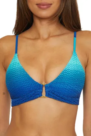 Trina Turk Women's Standard Sun Opal Ring Bikini Top, Adjustable, Tie Back, Swimwear Separates