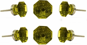 TRINCA-FERRO Set of 1 Glass Door Knobs Interior/Exterior Glass Knobs for Drawer Pull Cabinet Dresser Drawers Decorative Modern Crystal Knobs for Kitchen Bedroom Bathroom : Forest Green