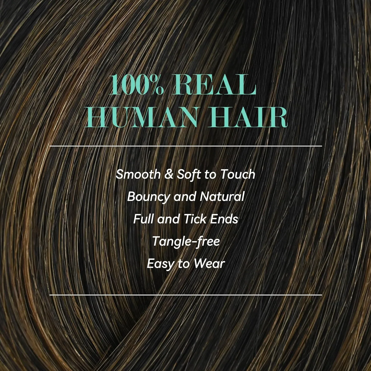 Ukira Balayage Clip in Hair Extensions Real Human Hair, 20 Inch 120g 7pcs Ombre Hair Extensions Natural Black to Chestnut Brown, Natural Straight Remy Human Hair Clip in Extensions for Women