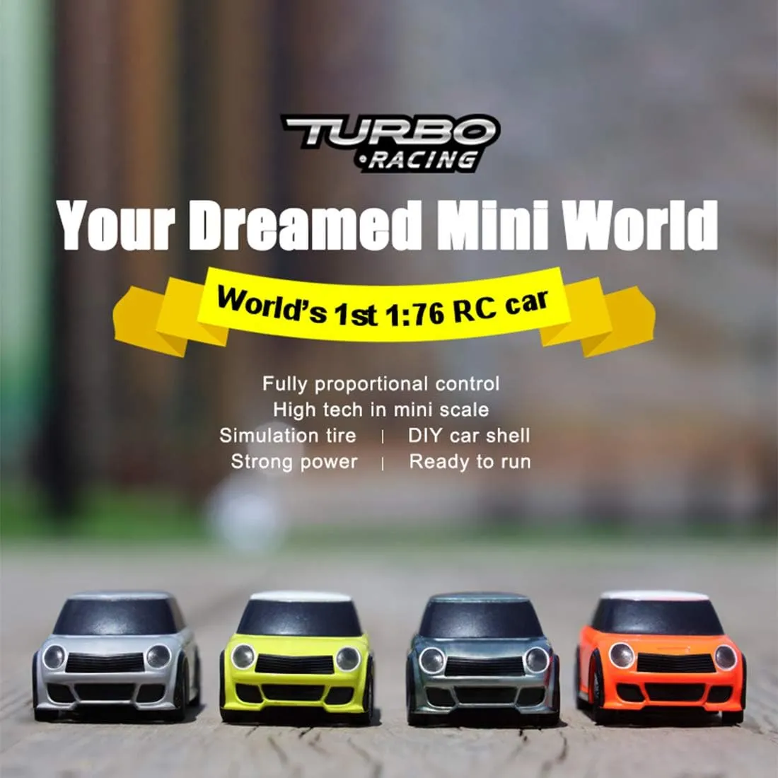 Ultra-Compact Electric RWD RC Racing Car for Adults, 1:76 Scale 2.4GHz 3CH Turbo Racing RC Car with P31 Controller & 2 Replaceable Body Shell - RTR