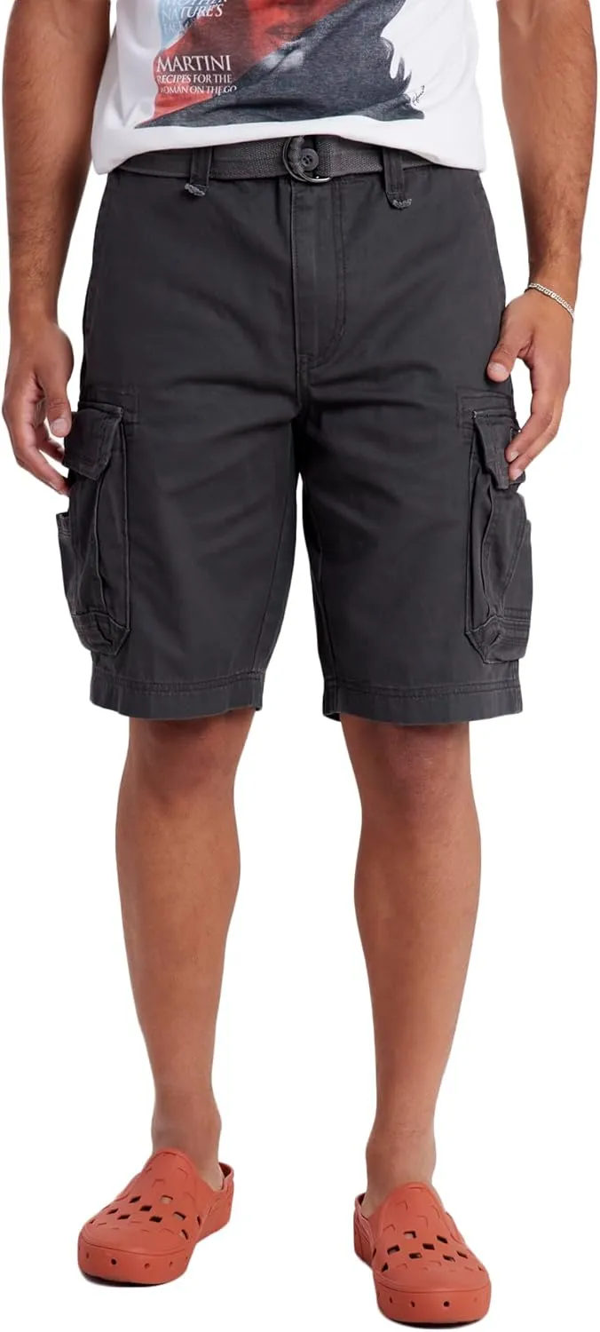 UNIONBAY Men's Survivor Belted Cargo Short-Reg and Big & Tall Sizes