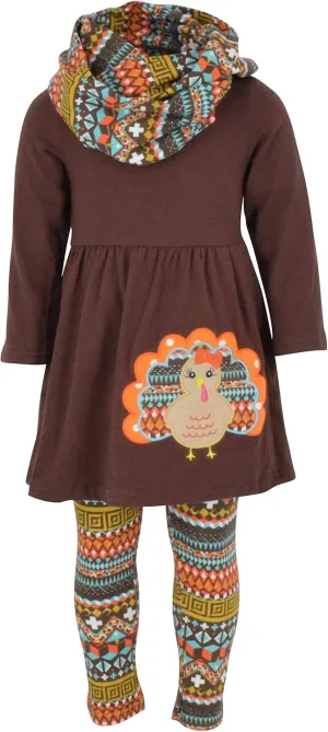 Unique Baby Girls' Clothing Sets Matching 3 Piece Outfit with Tunic Leggings and Scarf