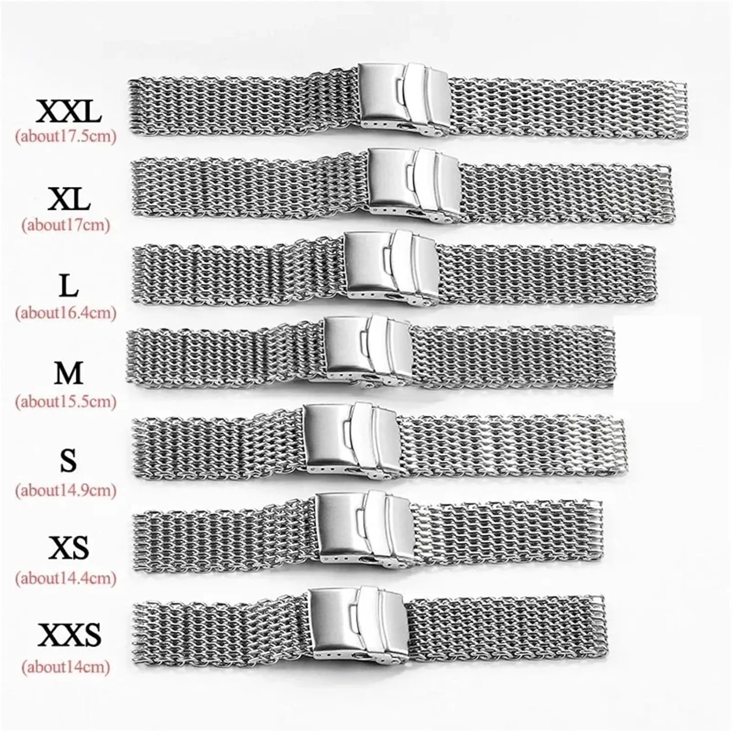 Unisex stainless steel mesh strap, quick-release adjustable strap