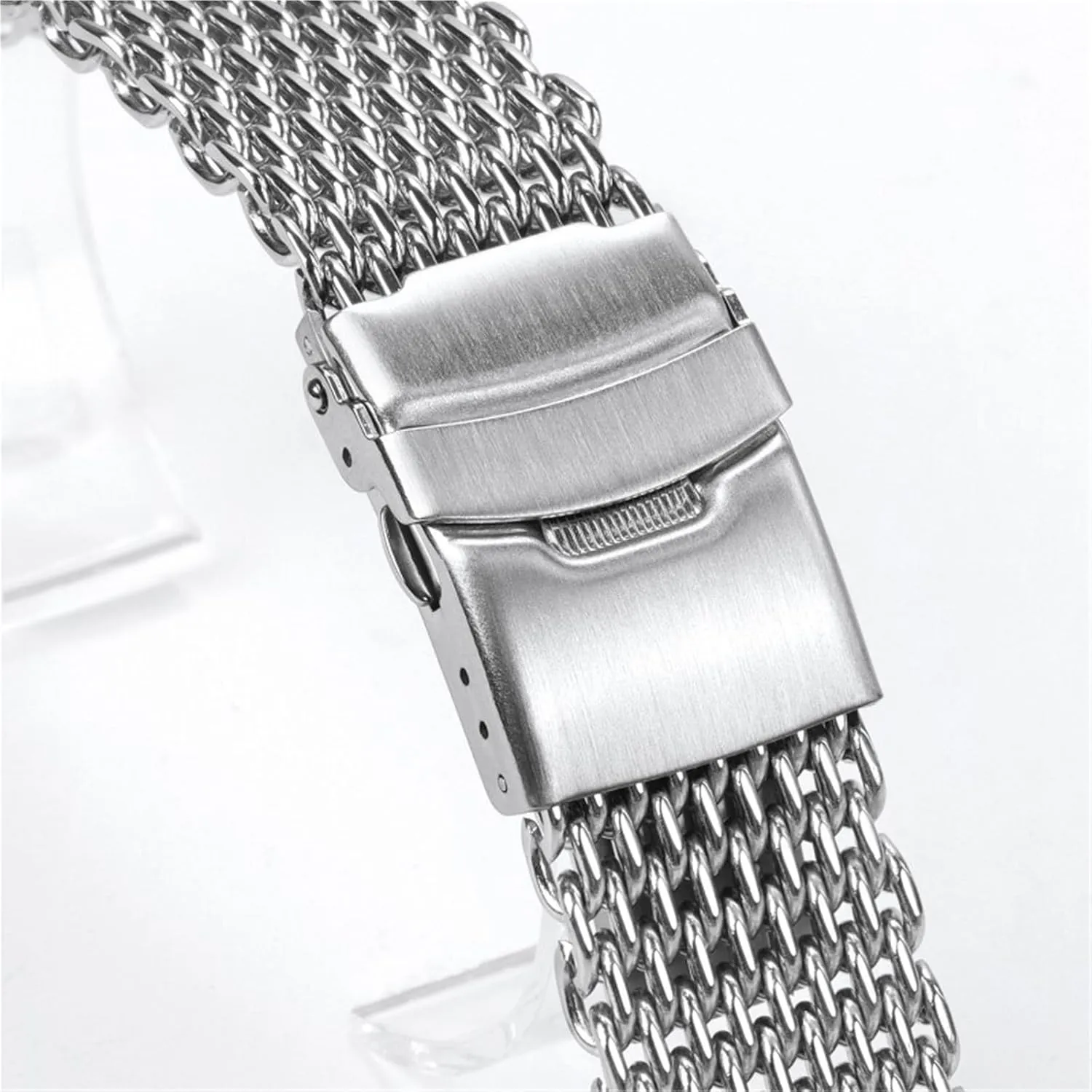 Unisex stainless steel mesh strap, quick-release adjustable strap