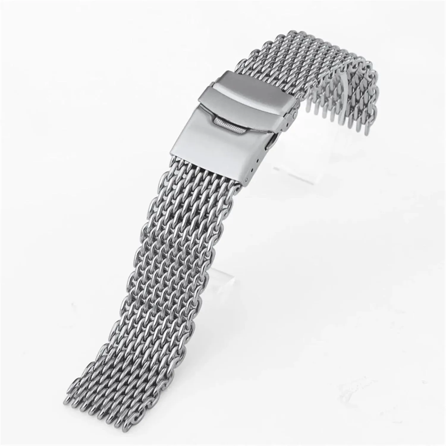 Unisex stainless steel mesh strap, quick-release adjustable strap