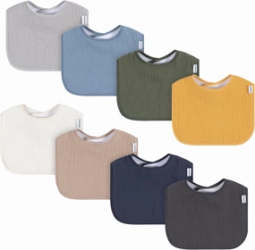 Unisex Baby Muslin 8 Pack Drooling Bibs
