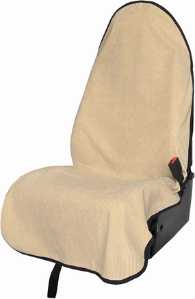 Universal Waterproof Car Seat Pads Beige - Auto Cars Seat Cushion for Sedan SUV Truck Front Seats - Anti Slip Bucket Seats Protector Suit for Swimming Running Boxing Yoga Biking Gym