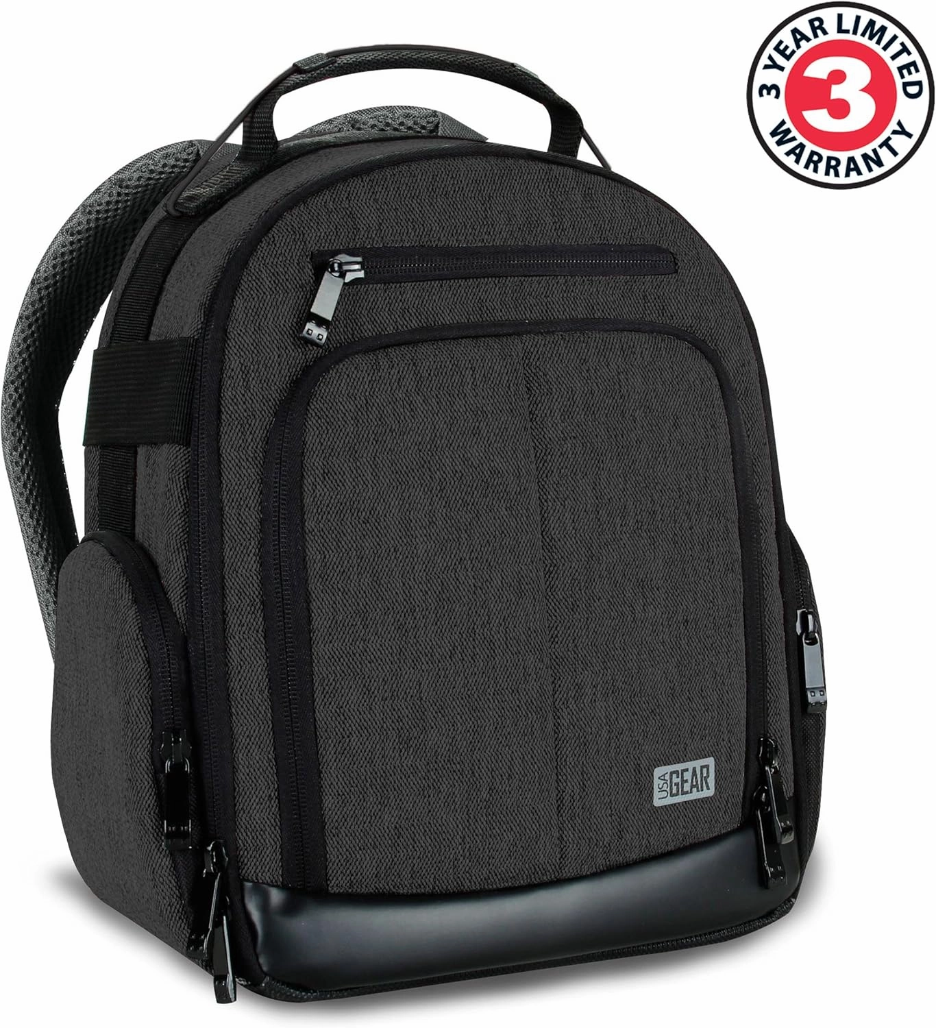 USA Gear Drone Backpack - Drone Case Compatible with DJI Mavic Pro, Spark Mini, Ryze Tello, Yuneec Breeze and More - Customizable Interior, Weather Resistant, Storage for Drone Accessories - Black