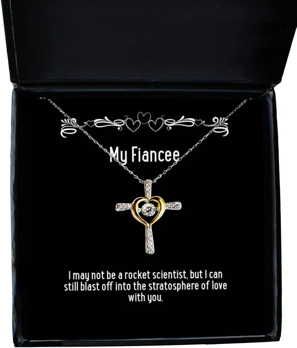 Useful Fiancee Gifts, I May not be a Rocket Scientist, but I can Still Blast Off, Reusable Holiday Cross Dancing Necklace from, Engagement Present, Engagement Gift, Betrothal Gift, Promise Ring