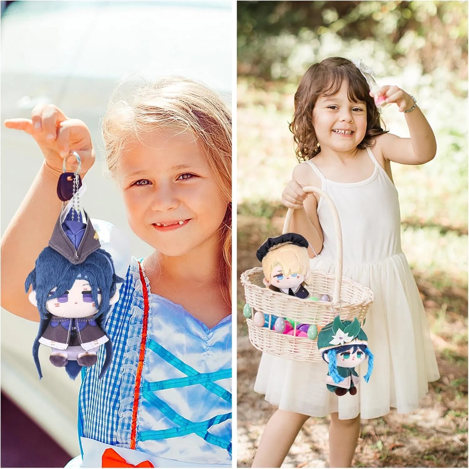 UTIEHD Genshin Impact Plush Keychains, Cute 4-Inch Collectible Doll - Compact Size for Bags and Keys for Fans (Wriothesley)