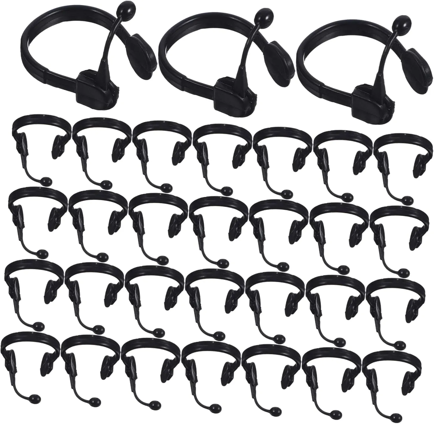 Vaguelly 50pcs Miniature Dollhouse Headset Accessories Creative Microphone Headphones for Doll Decor Lightweight Headsets for Pretend Play and Crafts