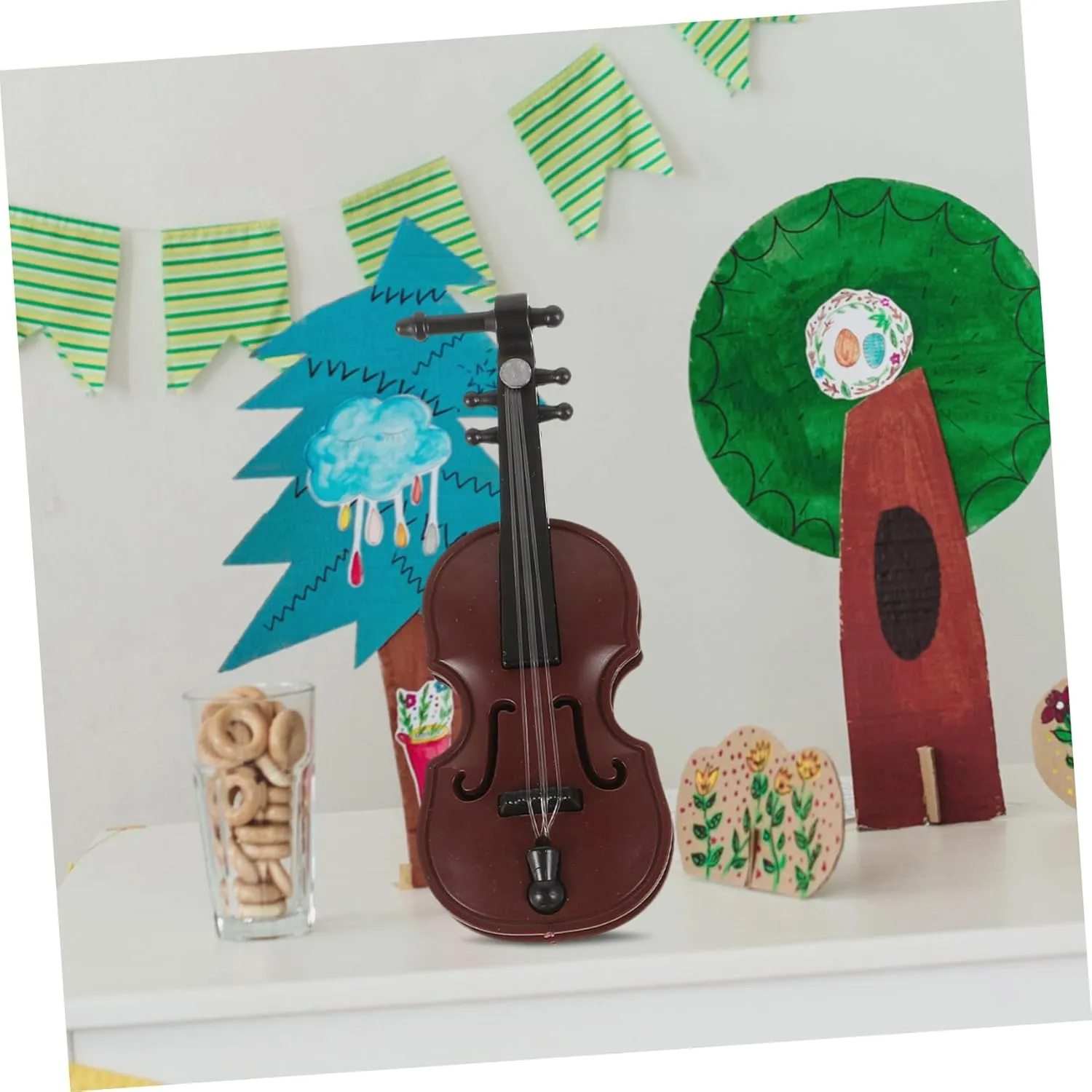 VANZACK 3 Sets Tiny Instruments Mini Dollhouse Accessories Cool Miniature Things for Miniature Dollhouse