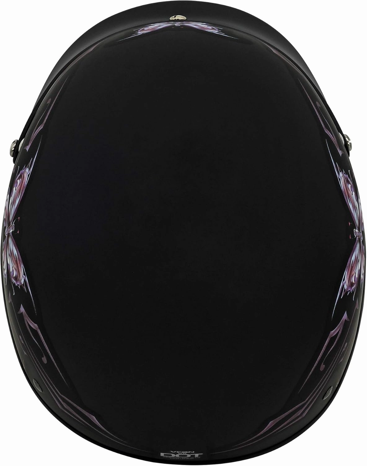 VCAN Cruiser Intricate Butterfly Motorcycle Half Helmet