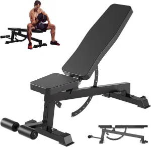Versatile Adjustable Weight Bench for Comprehensive Home Gym Workouts - Bench Press, Incline, & Decline Options
