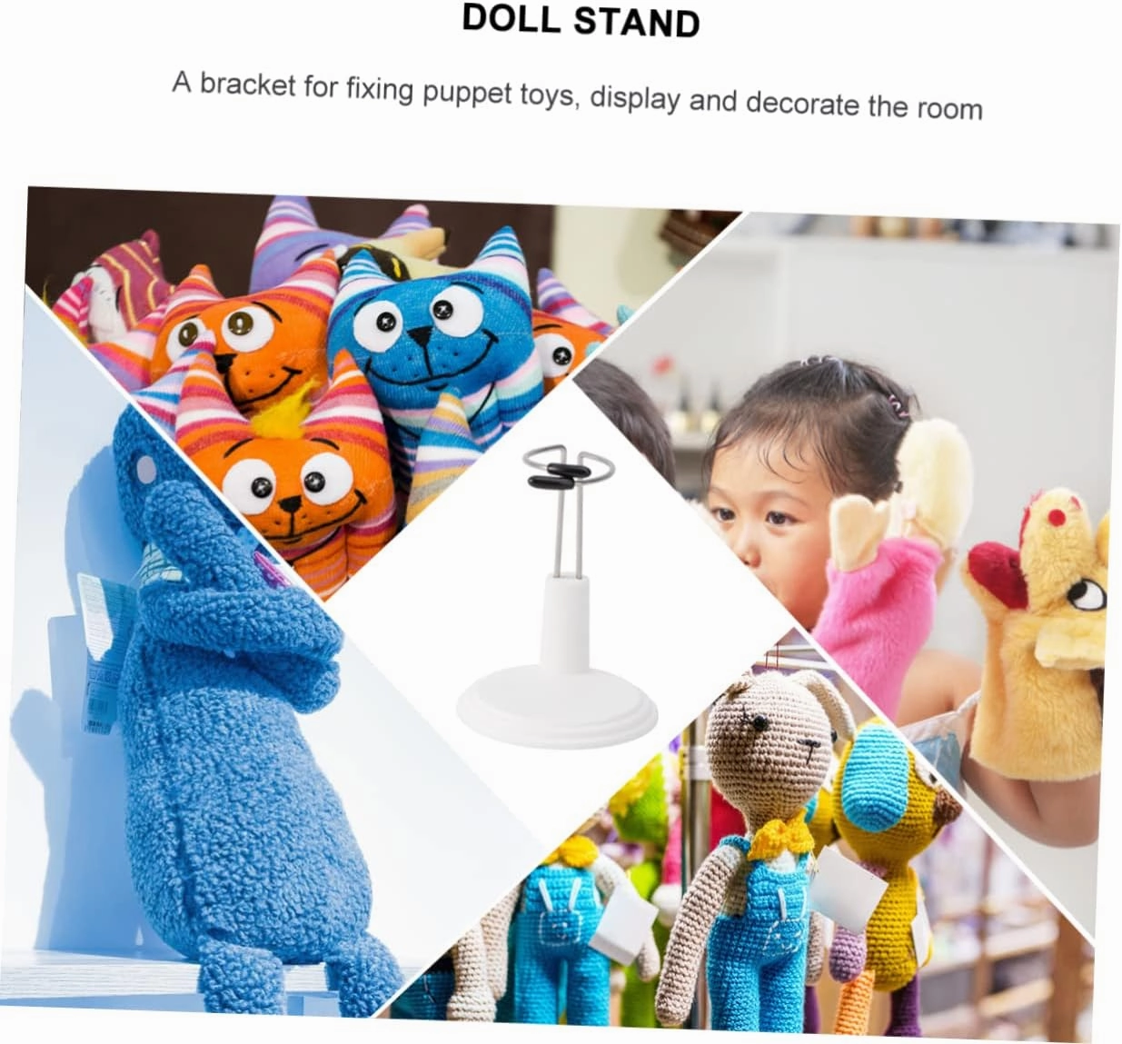 VICASKY 4sets 15cm Doll Leg Stand Display Holder Accessories for Plushies Action Figures 4pcs*4