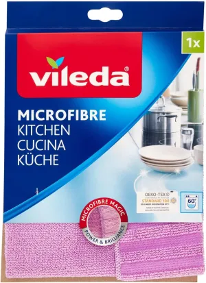 Vileda Microfiber Kitchen Cloth Efficiency and Beauty, Purple, 19 x 1 x 22 cm, 1 Piece