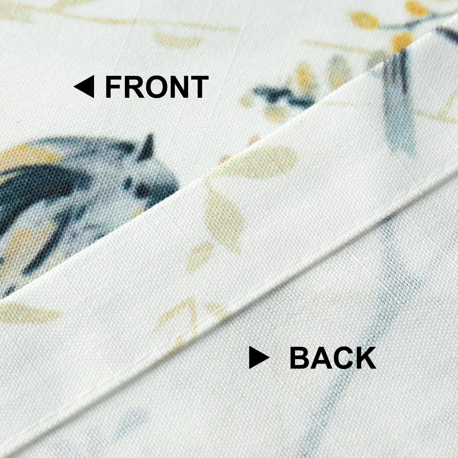 VOGOL Birds Printed Valance Curtains, Country Style Linen Textured Thick Drapes for Dining Room, Easy Care Rod Pocket Window Panels for Bathroom, 52 x 12, 1 Pack