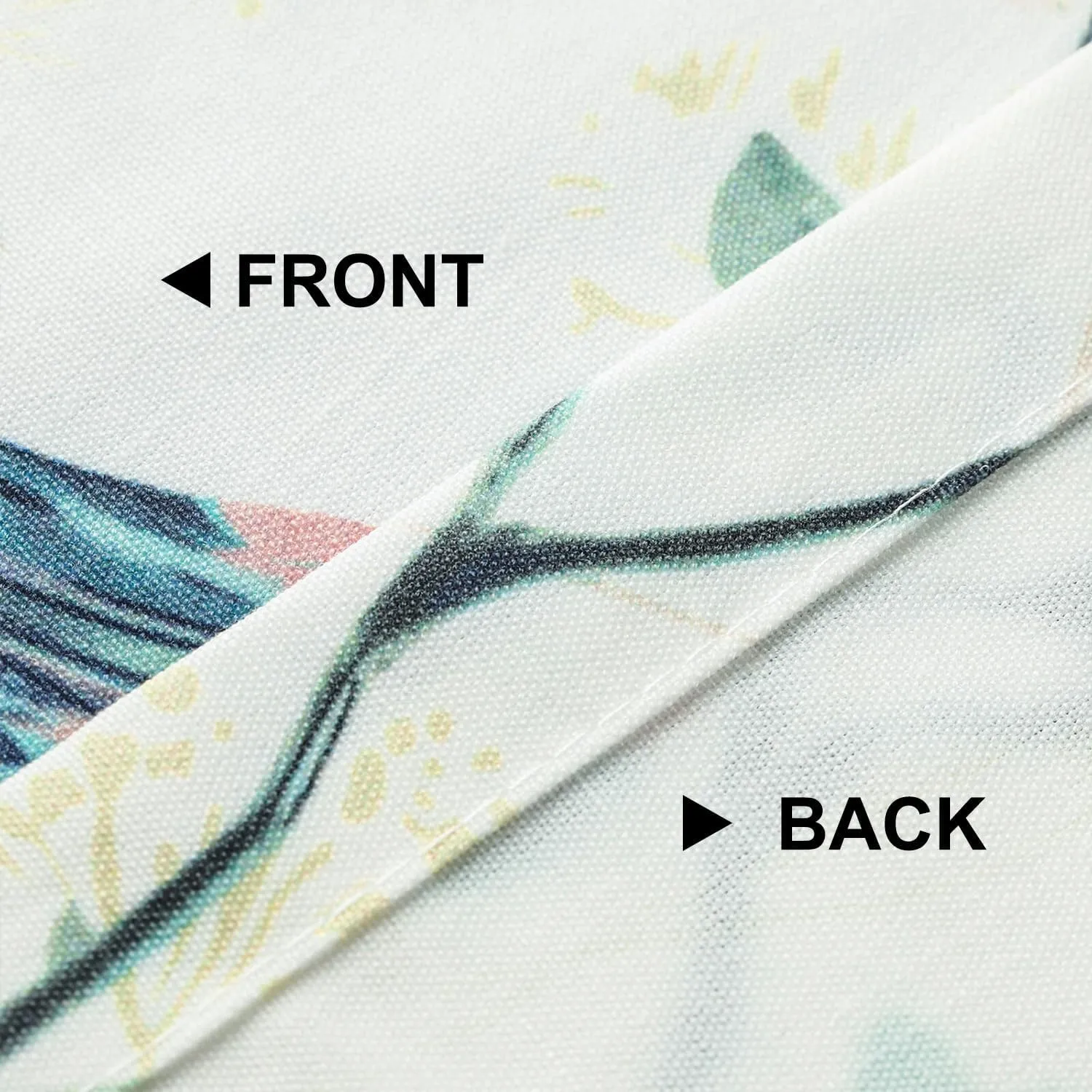 VOGOL Green Birds Printed Farmhouse Valance, Linen Textured View Reducing Privacy Curtains Valance for Kitchen Window, Country Style Rod Pocket Drapery, 52 x 12, 1 Panel