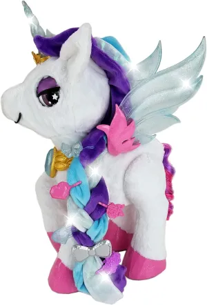 VTech Myla Magical Make-Up Unicorn - Musical Sing-Along Toy with Microphone, Soft Sensory Toy for Kids Aged 5 