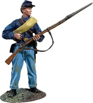 W. Britain American Civil War 31410 Union Infanty Sergeant Standing Loading Rifle 1:30 Scale Metal