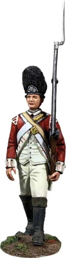 W. Britain American Revolution 16120 British 43rd Regiment of Foot Grenadier Marching with Rifle 1:30 Scale Metal