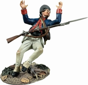 W. Britain American Revolution 16118 Wayne's Legion Infantryman Casualty 1794 1:30 Scale Metal