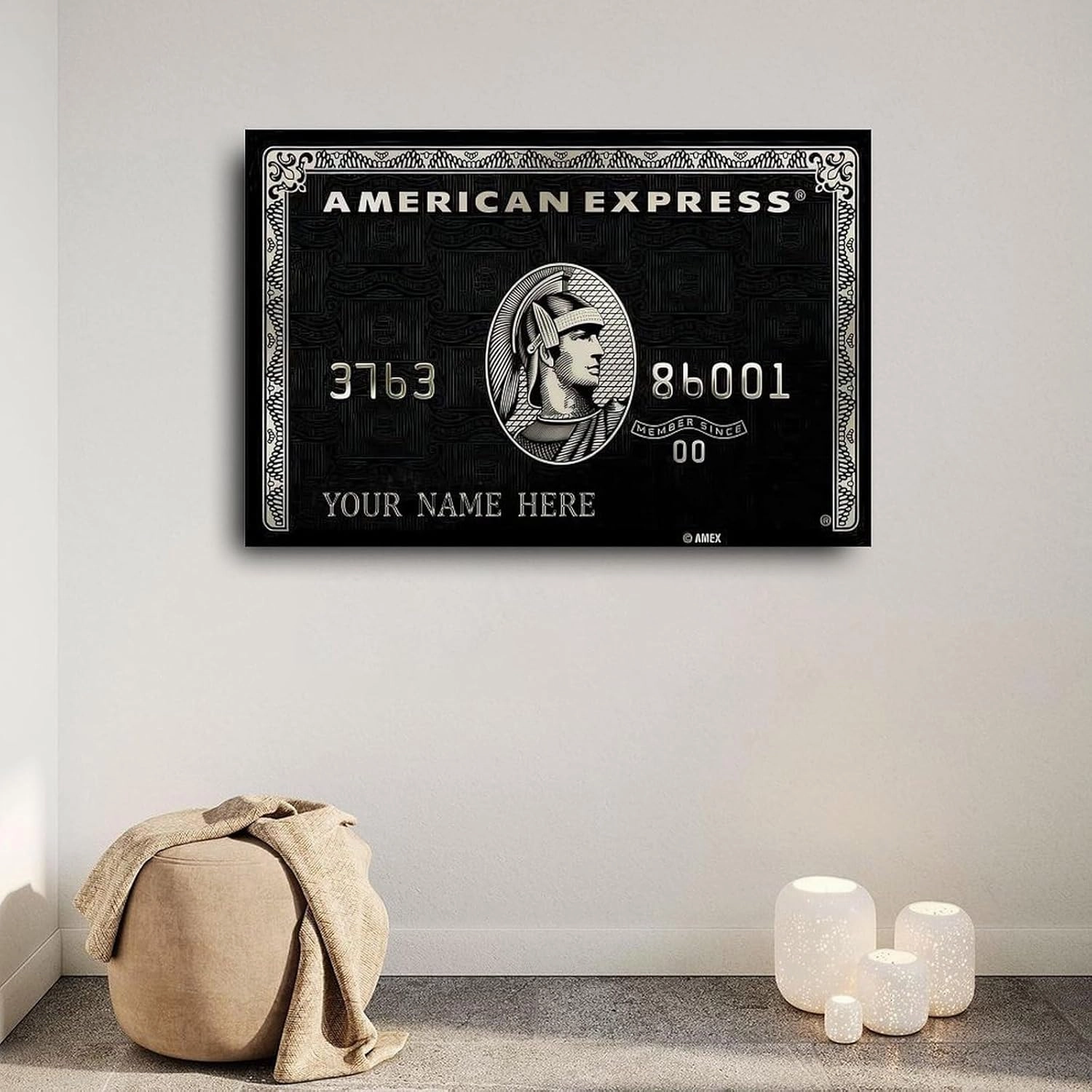 Wall Art Poster American Express Card Poster Office Poster Canvas Painting Posters And Prints Wall Art for Living Room Bedroom Decor 30x20inch(75x50cm) Unframe-style