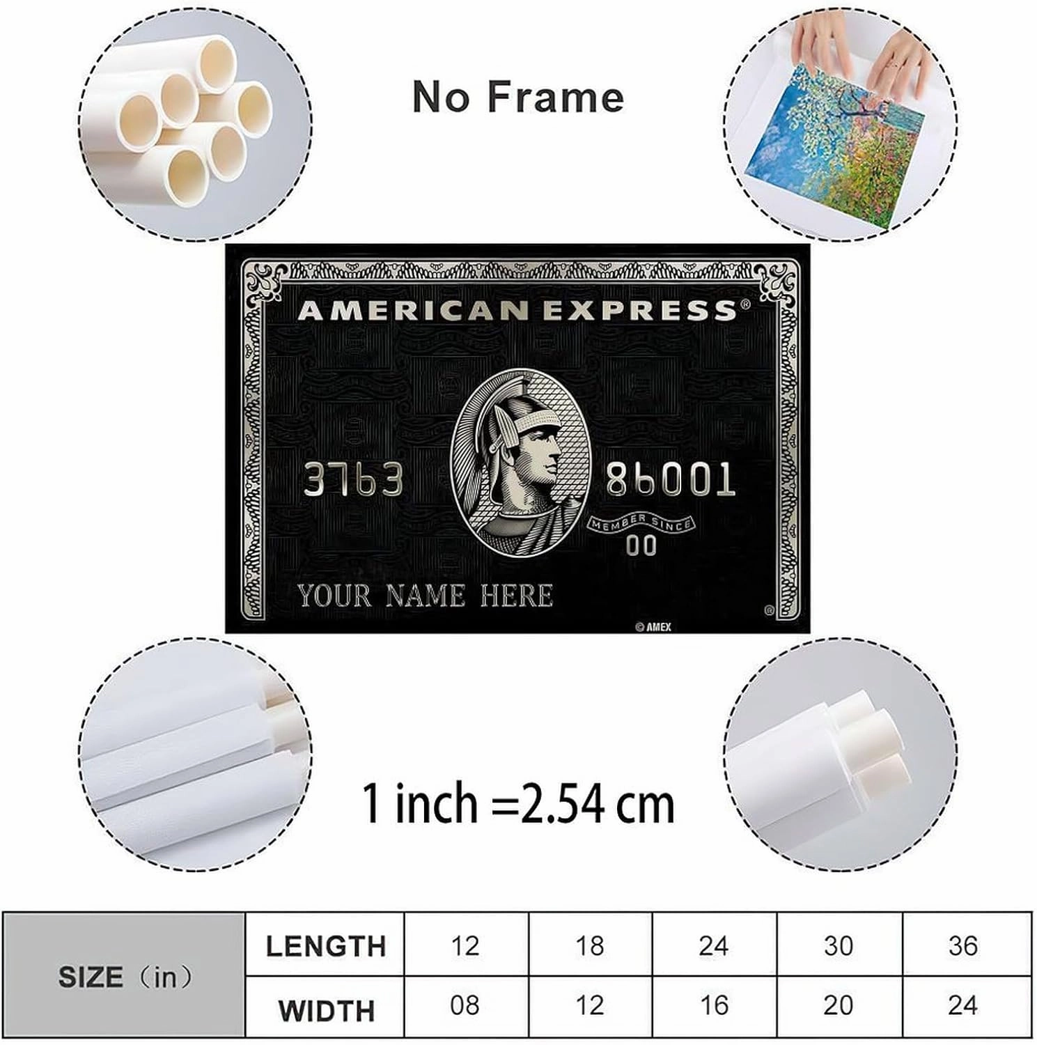 Wall Art Poster American Express Card Poster Office Poster Canvas Painting Posters And Prints Wall Art for Living Room Bedroom Decor 30x20inch(75x50cm) Unframe-style