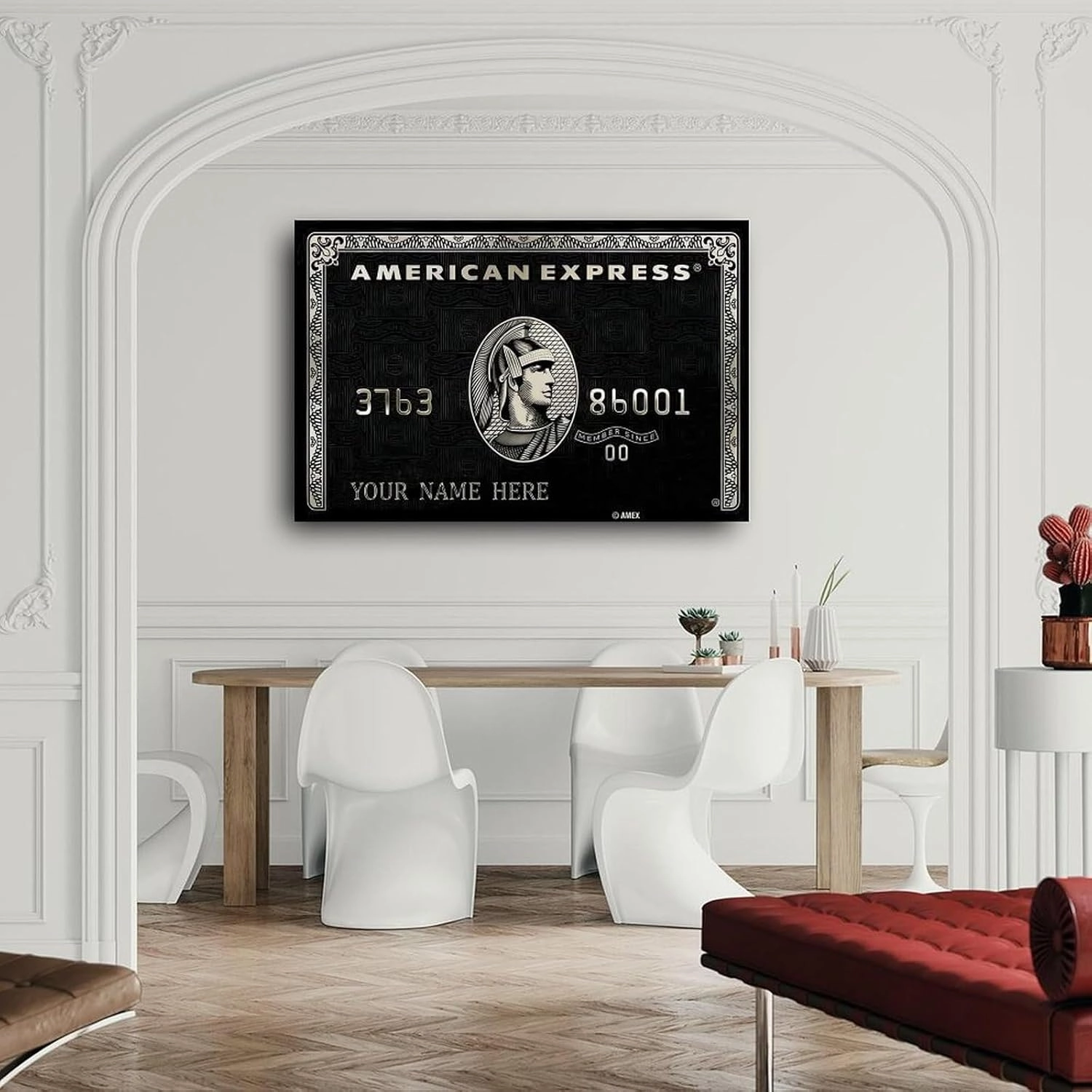 Wall Art Poster American Express Card Poster Office Poster Canvas Painting Posters And Prints Wall Art for Living Room Bedroom Decor 30x20inch(75x50cm) Unframe-style