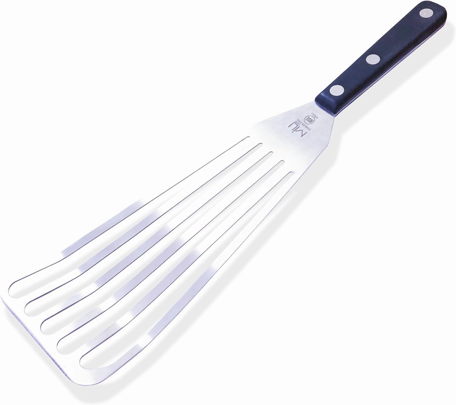 WALLFARM Fish Spatula - Pro-Grade Slotted Kitchen Turner - Stainless Steel - Long, Thin Metal Spatula for Flipping Delicate Foods, Fish, Eggs, Veggies - Perfect for Grilling, Frying, Griddle - 13.78"