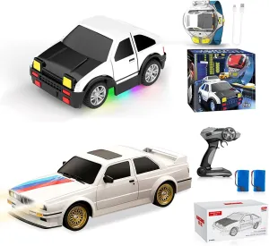 Watch Remote Control Car Toy, 2.4 GHz Mini RC Cars Watch Toy with LED Lights   Remote Control Cars 1:16 Scale RC Drift Car 2.4Ghz 30KM/H High Speed 4WD RTR Racing Car with Drift Tires LED Lights