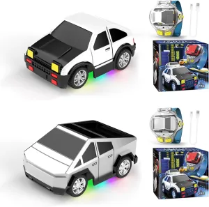 Watch Remote Control Car Toy, 2.4 GHz Mini RC Cars Watch Toy with LED Lights USB Charging Wrist Controlled Small Racing Car Interactive Game Toys for Kids Boy Girl Birthday Christmas